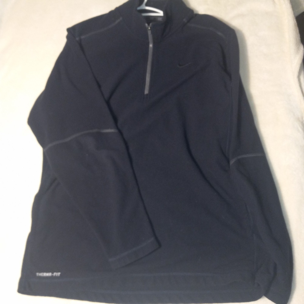 Nike Golf Men's Size XL Therma-FIT 1/4 Zip Pullover Sweatshirt Poly NAVY BLUE